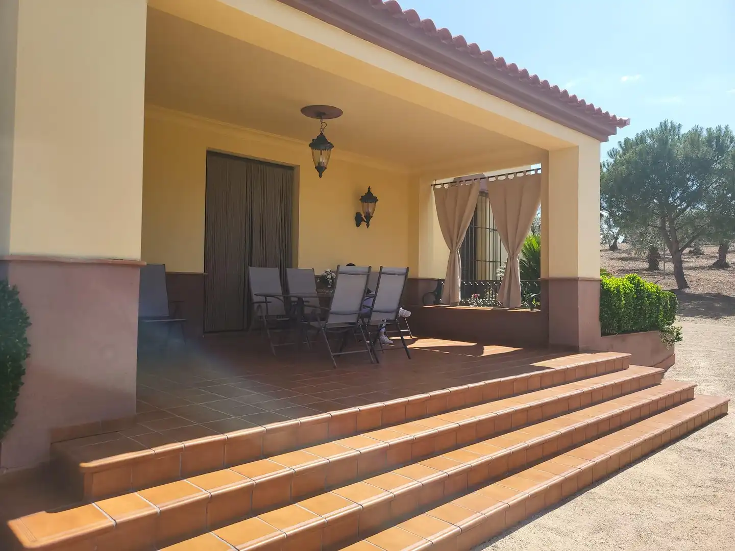 Terrassa de Finca rústica en venda en Berlanga amb Aire condicionat, Jardí privat i Piscina