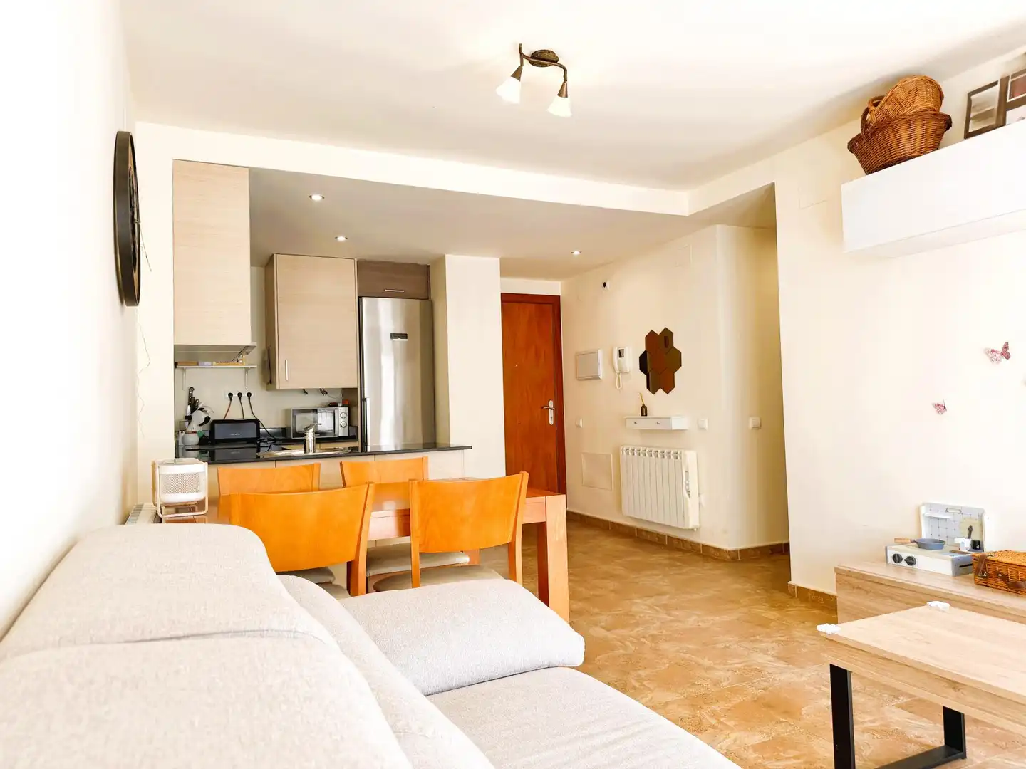 Wohnzimmer von Wohnung zum Verkauf in Guardiola de Berguedà mit Heizung und Ofen