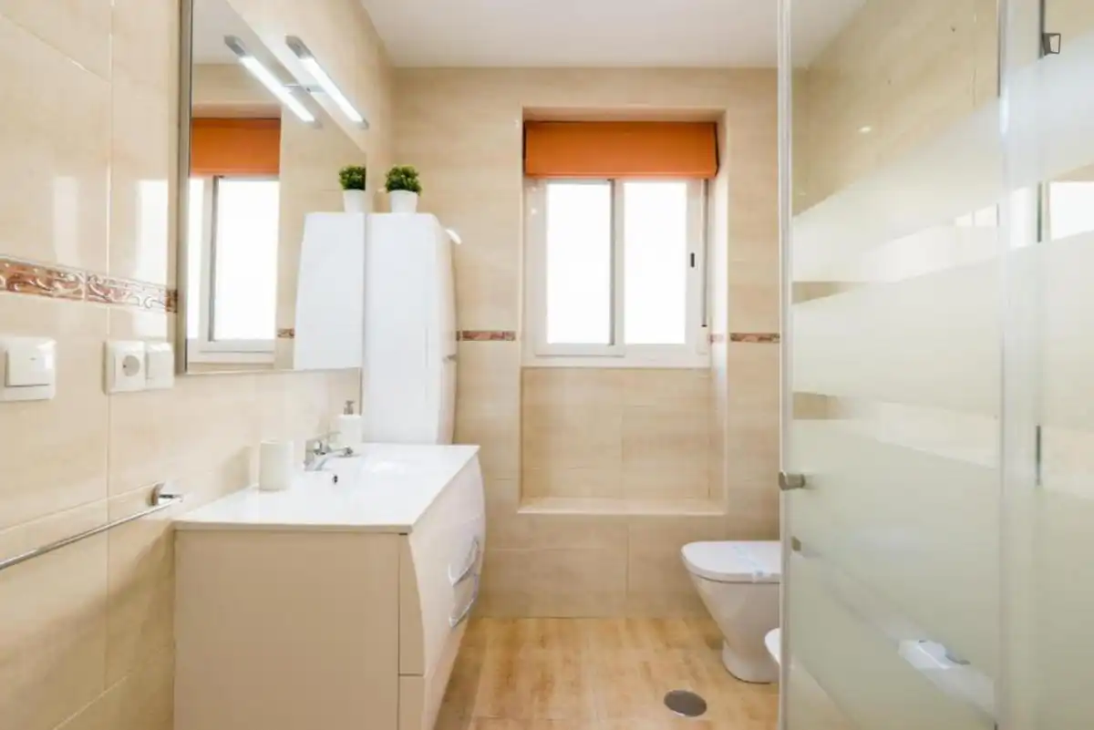 Bathroom of Apartments for rent in Málaga  with Air Conditioner, Furnished and Oven
