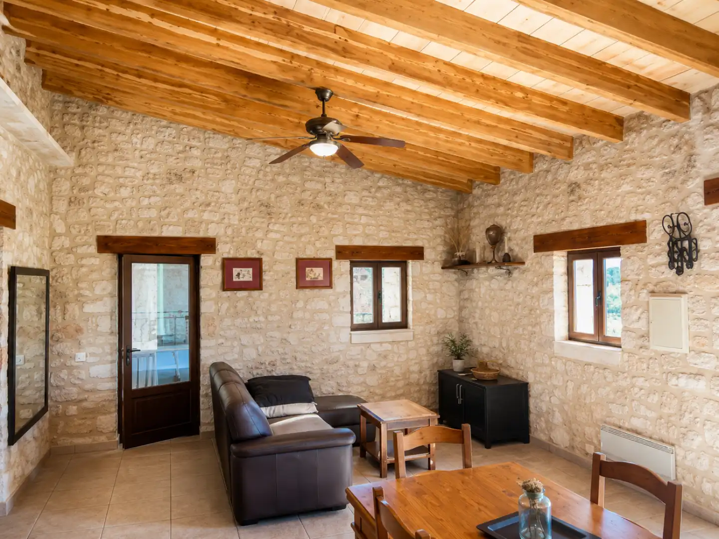 Wohnzimmer von Haus oder Chalet zur Miete in Lloret de Vistalegre mit Heizung, Privatgarten und Terrasse