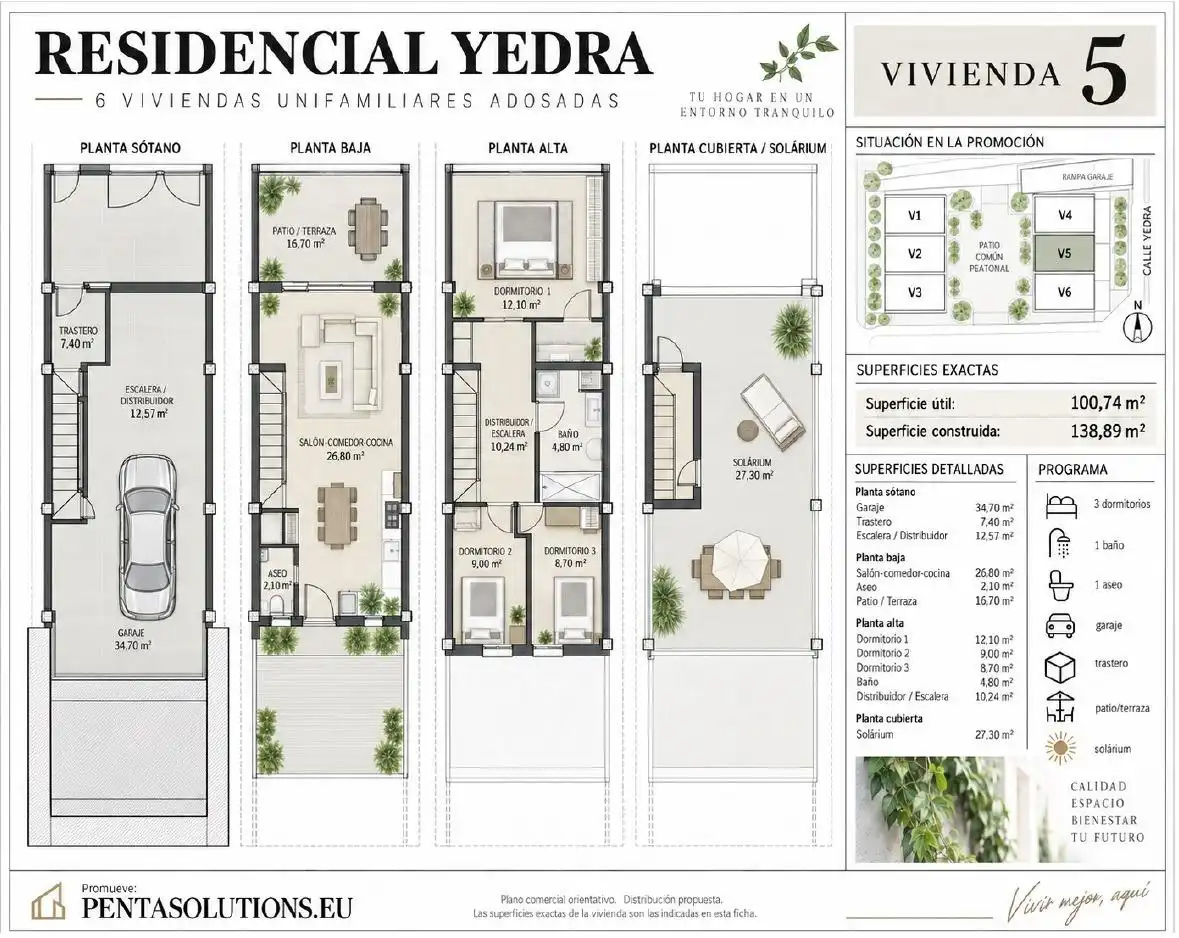 Casa adosada en venta en La Granja - La Colina - Los Pastores