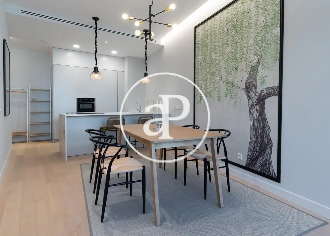 Esszimmer von Wohnung zur Miete in Madrid mit Klimaanlage, Heizung und Privatgarten
