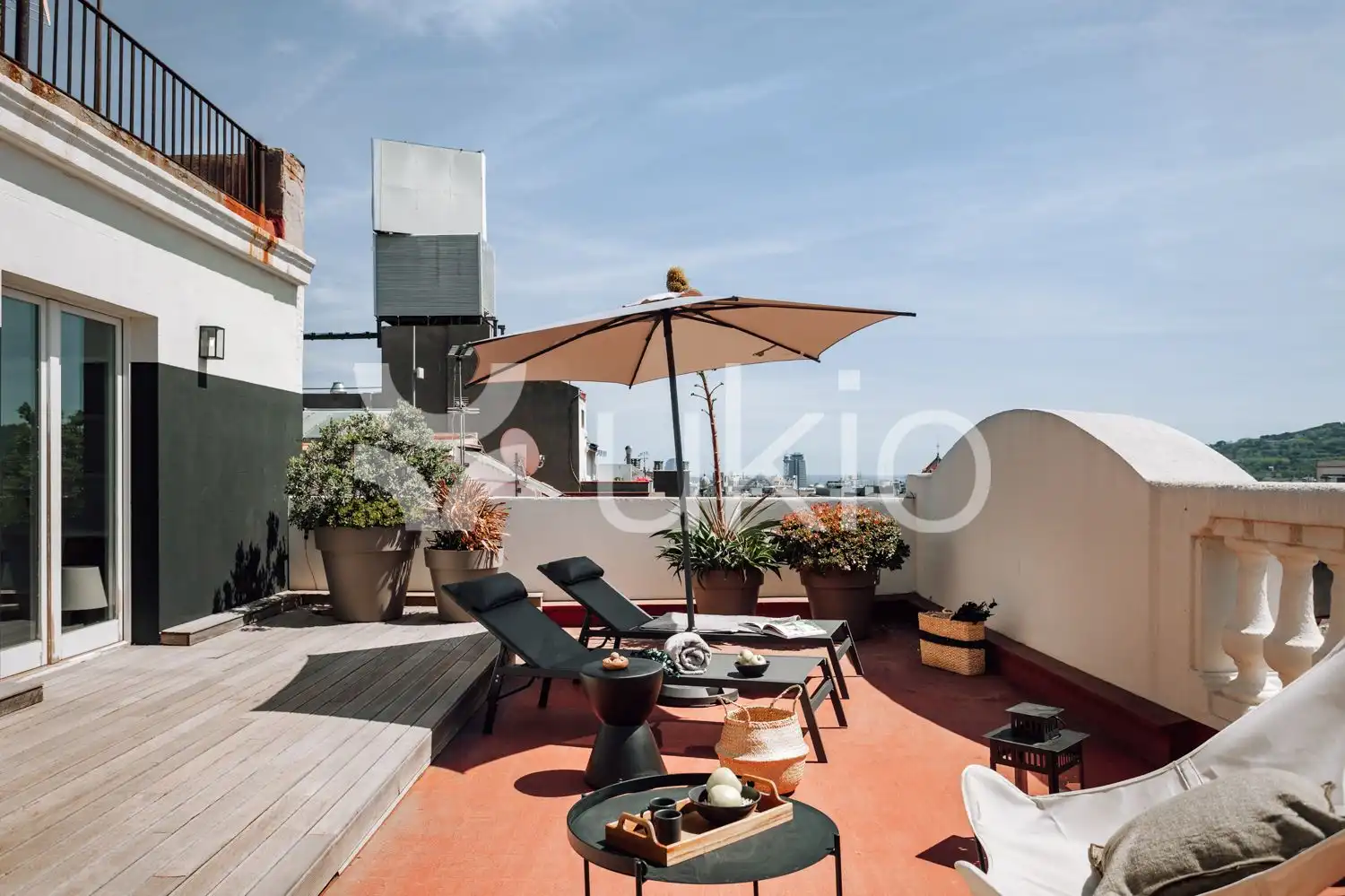 Terraza de Apartamento de alquiler en Barcelona con Aire acondicionado, Calefacción y Terraza