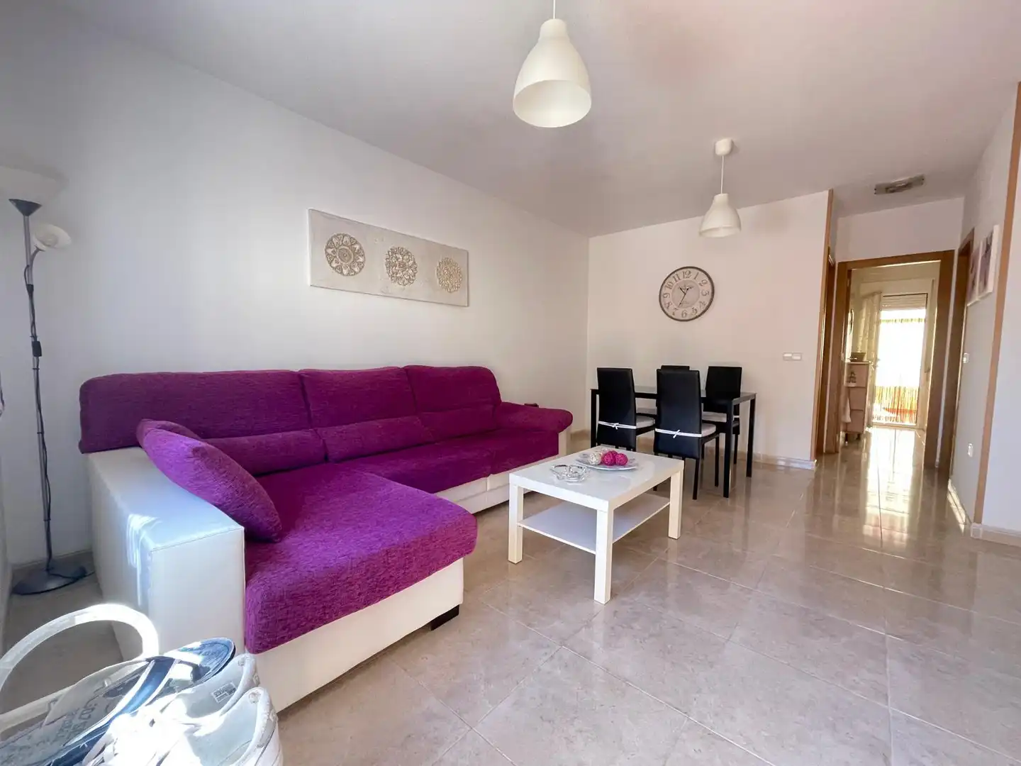 Sala d'estar de Casa o xalet en venda en San Javier amb Jardí privat, Terrassa i Moblat