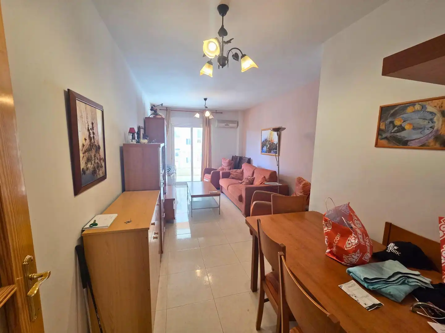Wohnzimmer von Wohnung zum Verkauf in La Manga del Mar Menor mit Klimaanlage, Heizung und Terrasse