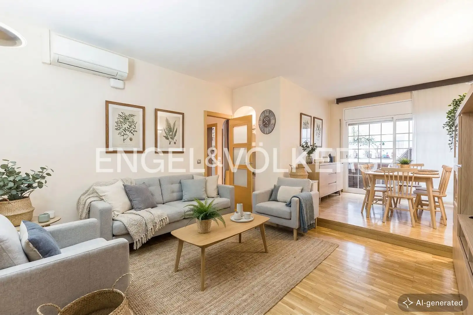 Living room of Flat for sale in  Barcelona Capital  with Air Conditioner, Heating and Parquet flooring