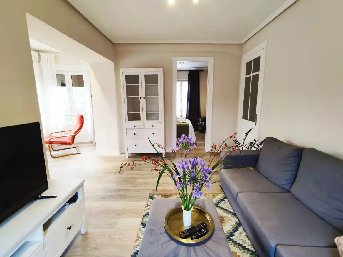 Living room of Flat for rent in Barrika  with Air Conditioner, Heating and Parquet flooring