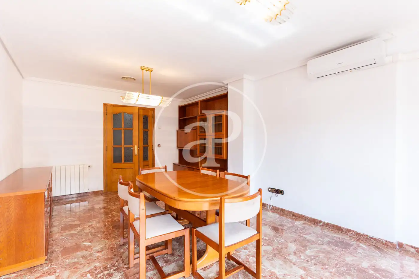 Dining room of Flat for rent in Valencia  with Air Conditioner, Heating and Furnished