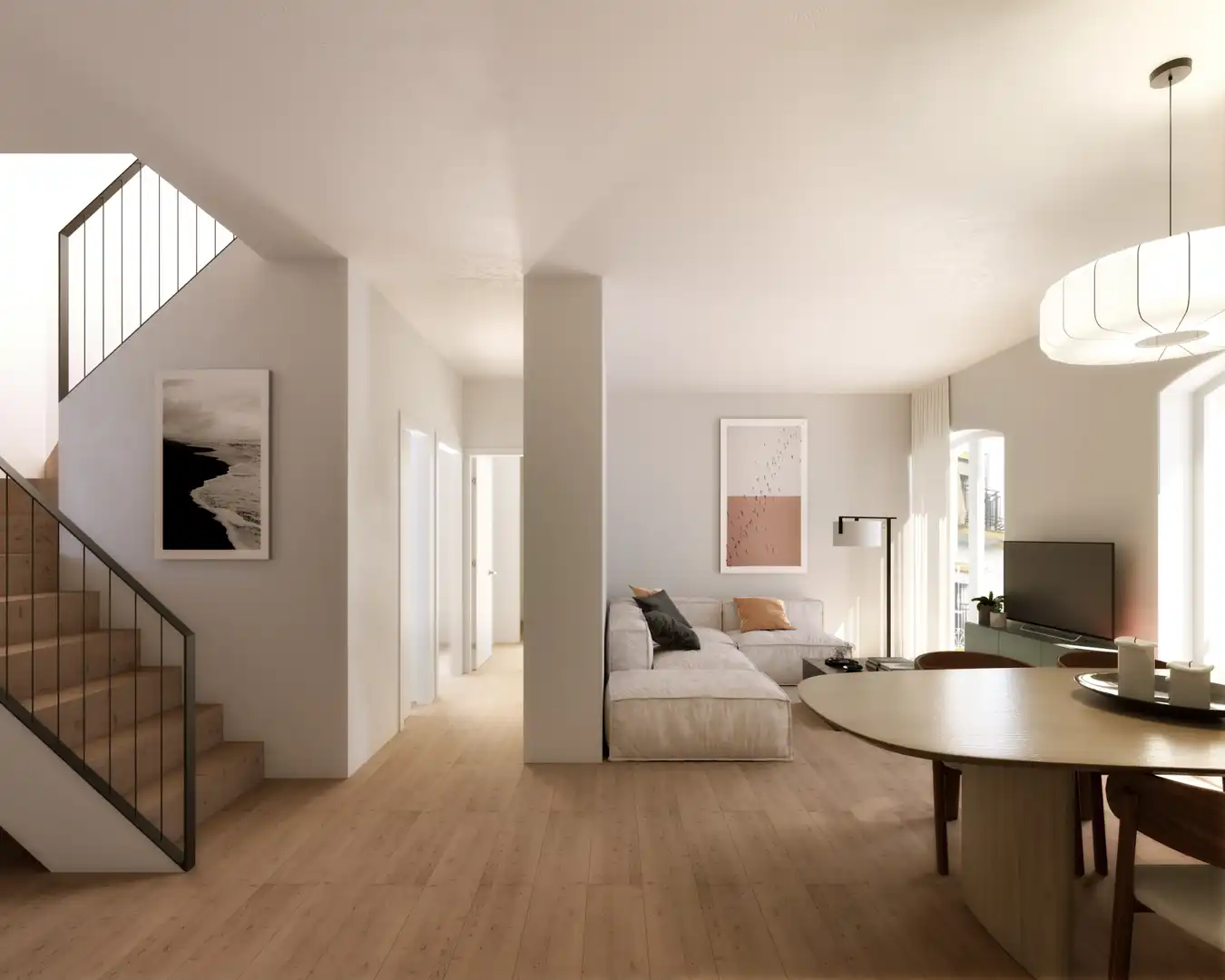 Wohnzimmer von Dachboden zum Verkauf in La Algaba mit Klimaanlage, Heizung und Terrasse