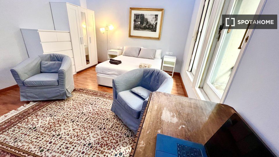 Bedroom of Flat to rent in  Barcelona Capital  with Air Conditioner, Heating and Furnished