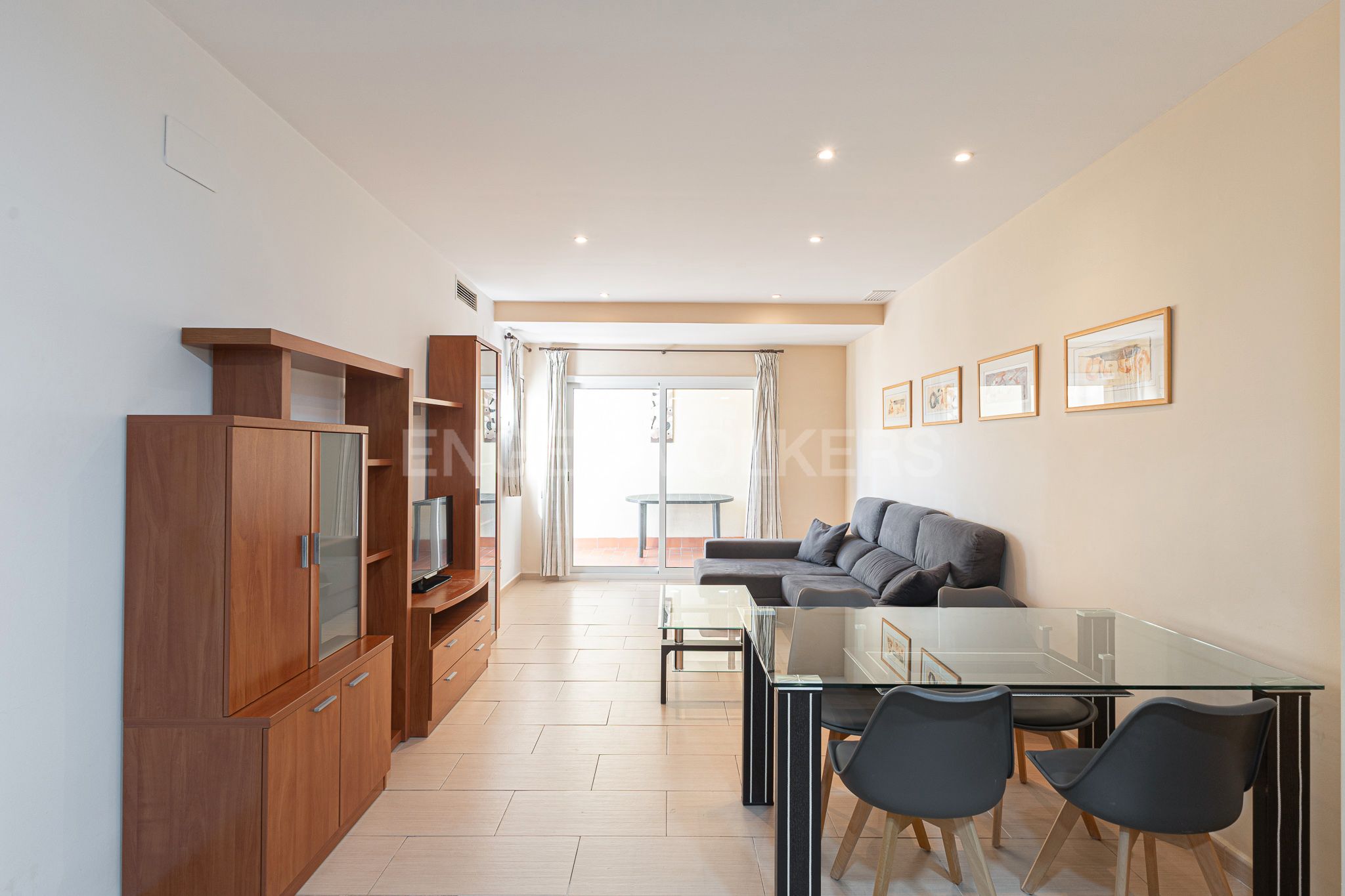 Sala d'estar de Apartament en venda en  Barcelona Capital amb Aire condicionat, Calefacció i Terrassa
