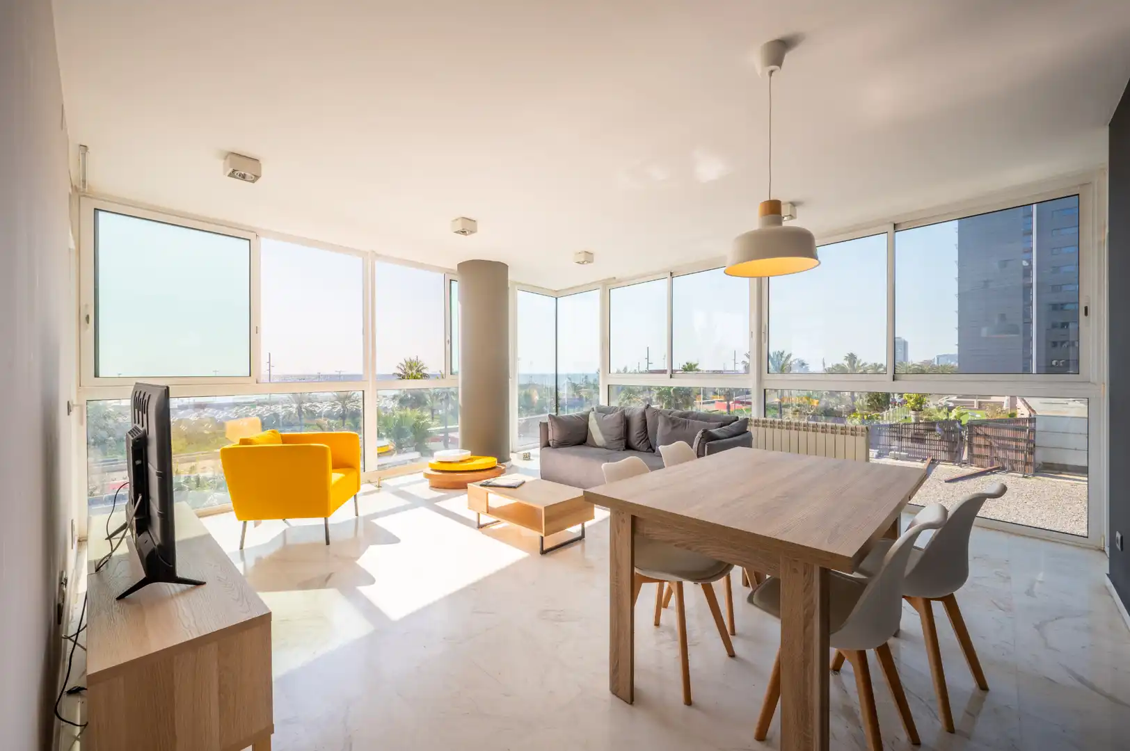 Sala de estar de Piso en venta en Barcelona con Aire acondicionado, Calefacción y Terraza