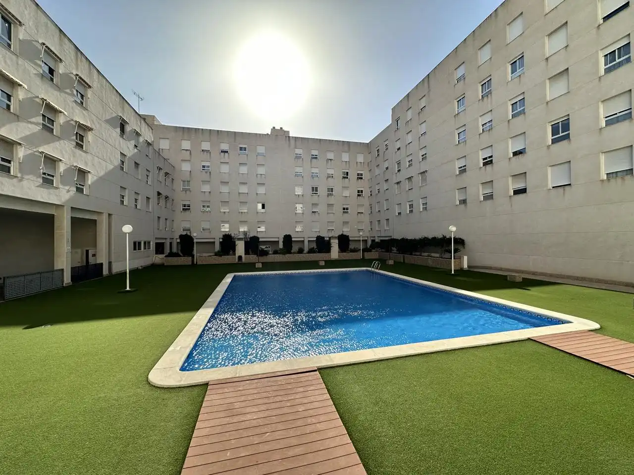 Swimming pool of Flat for sale in Alicante / Alacant  with Air Conditioner, Parquet flooring and Storage room