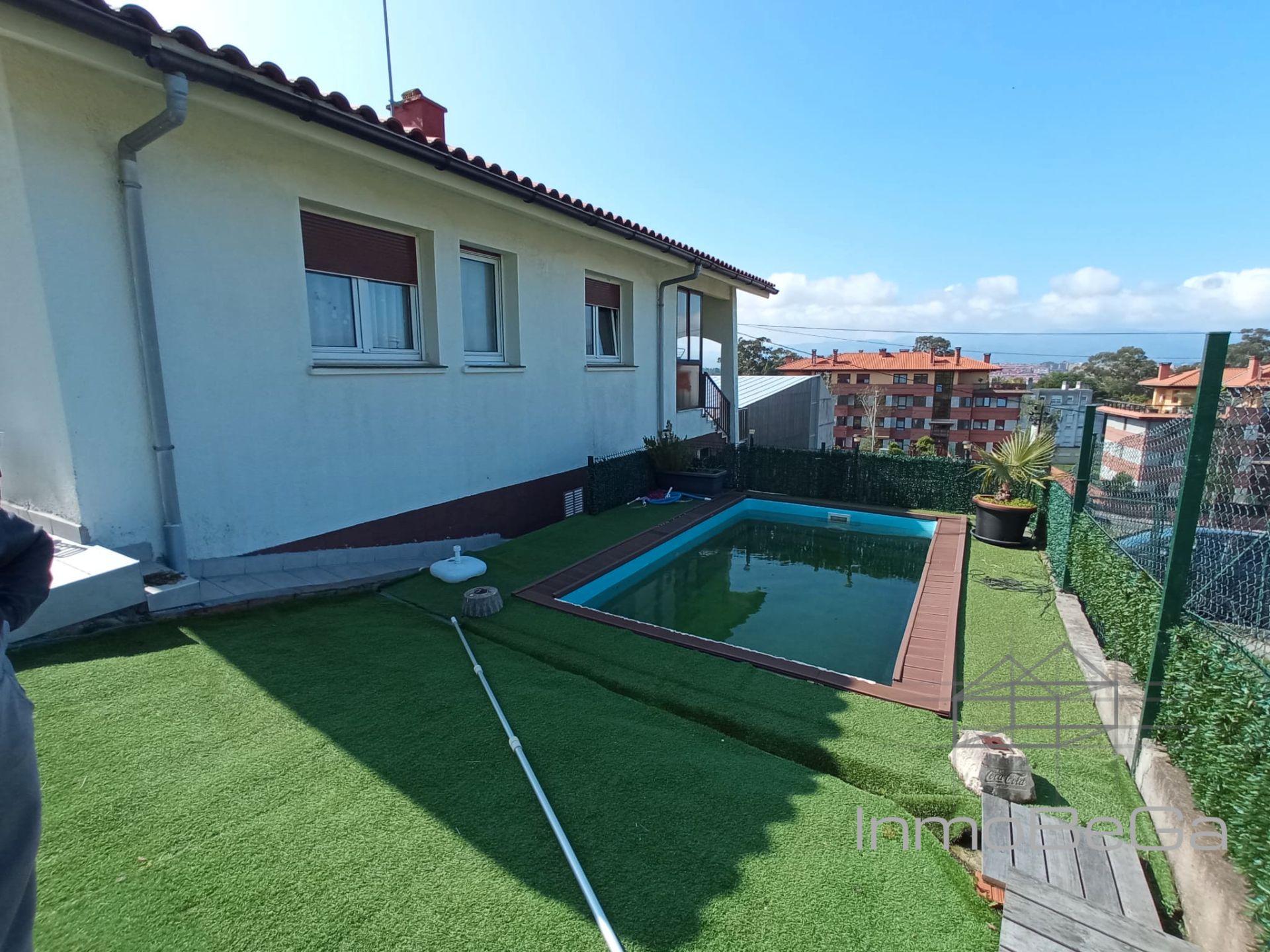 Swimming pool of House or chalet for sale in Berango  with Heating, Private garden and Parquet flooring