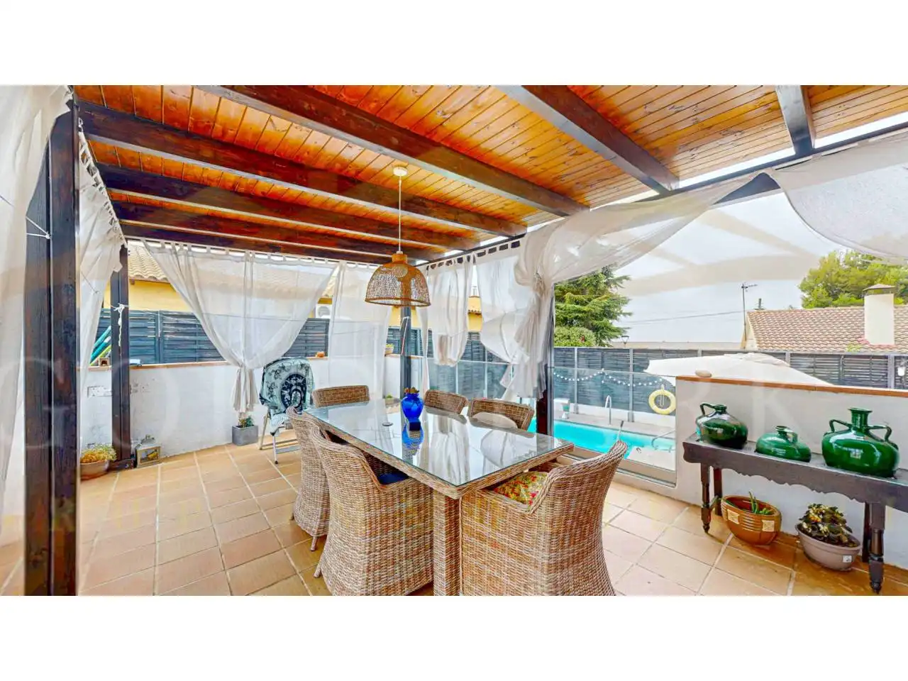 Terraza de Casa o chalet en venta en El Vendrell con Aire acondicionado, Calefacción y Jardín privado