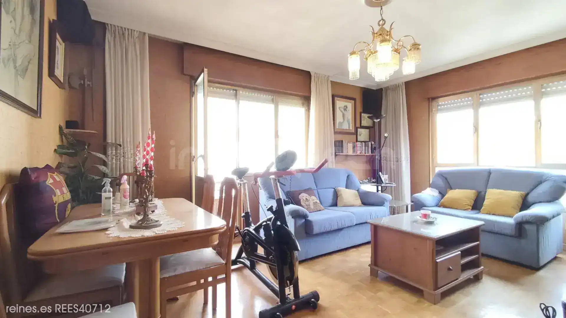 Sala de estar de Piso en venta en Mieres (Asturias) con Calefacción, Terraza y Amueblado