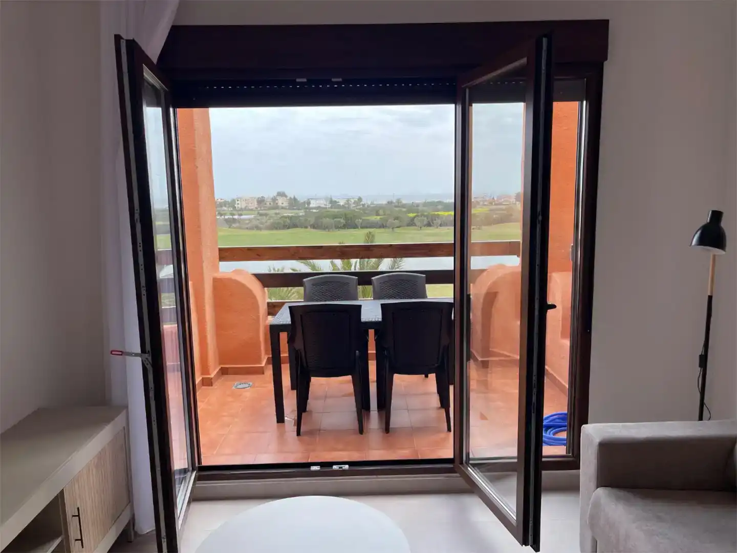 Terrasse von Wohnung zur Miete in Los Alcázares mit Klimaanlage, Schwimmbad und Balkon