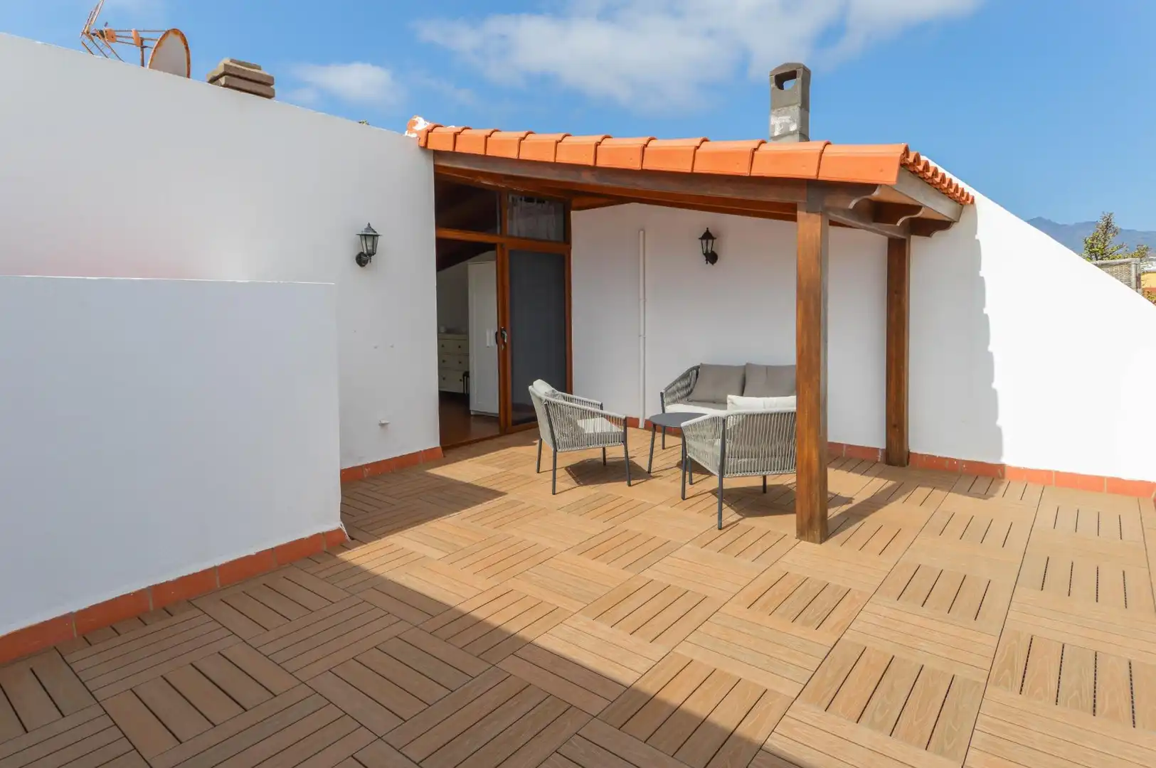 Terraza de Dúplex de alquiler en Telde con Amueblado