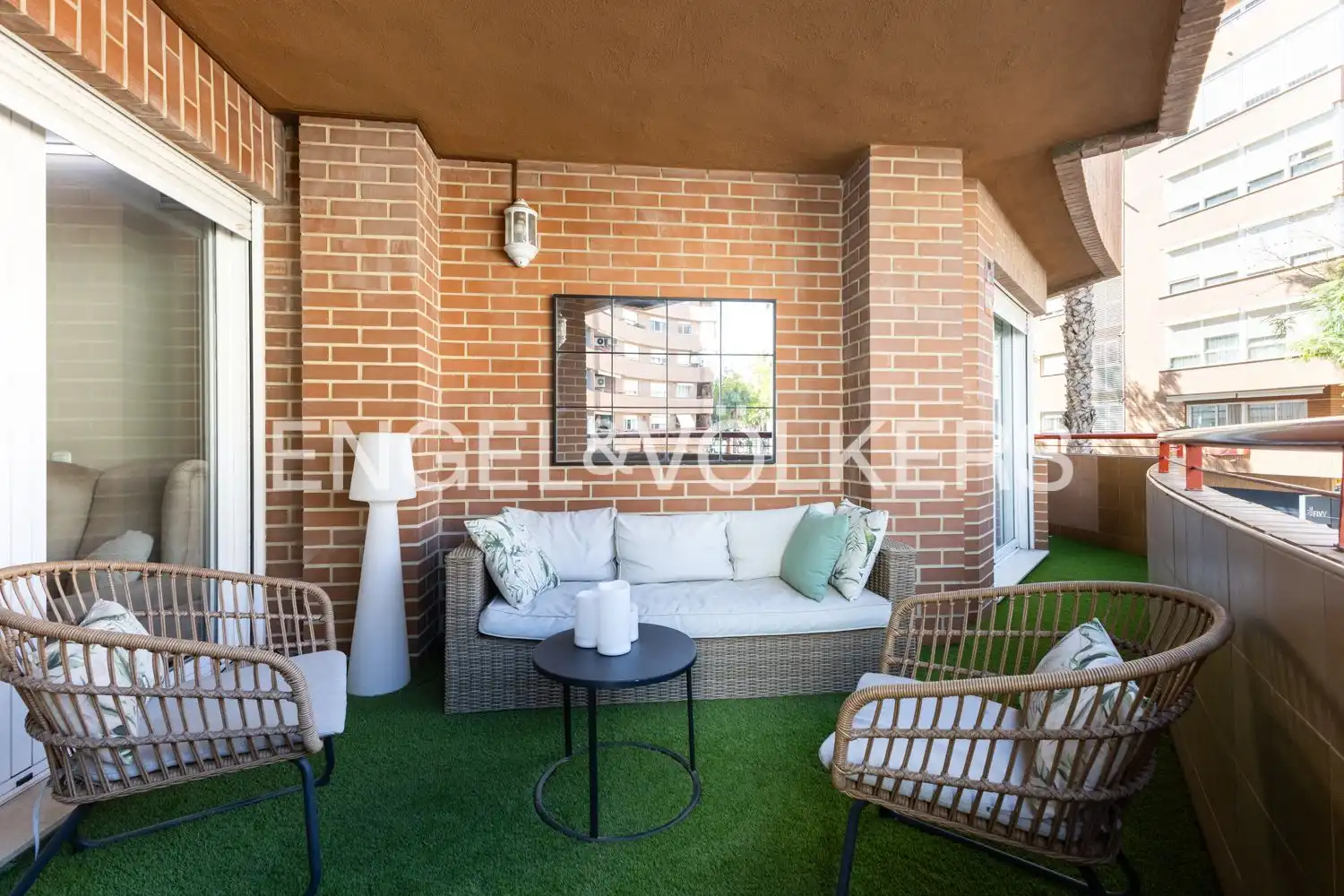 Terraza de Piso de alquiler en Valencia con Aire acondicionado, Calefacción y Parquet