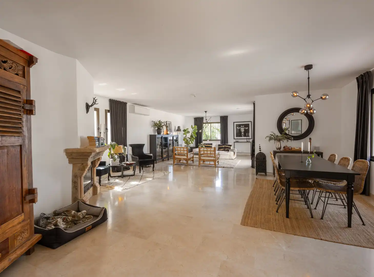 Sala d'estar de Casa o xalet en venda en Mijas amb Aire condicionat, Jardí privat i Terrassa