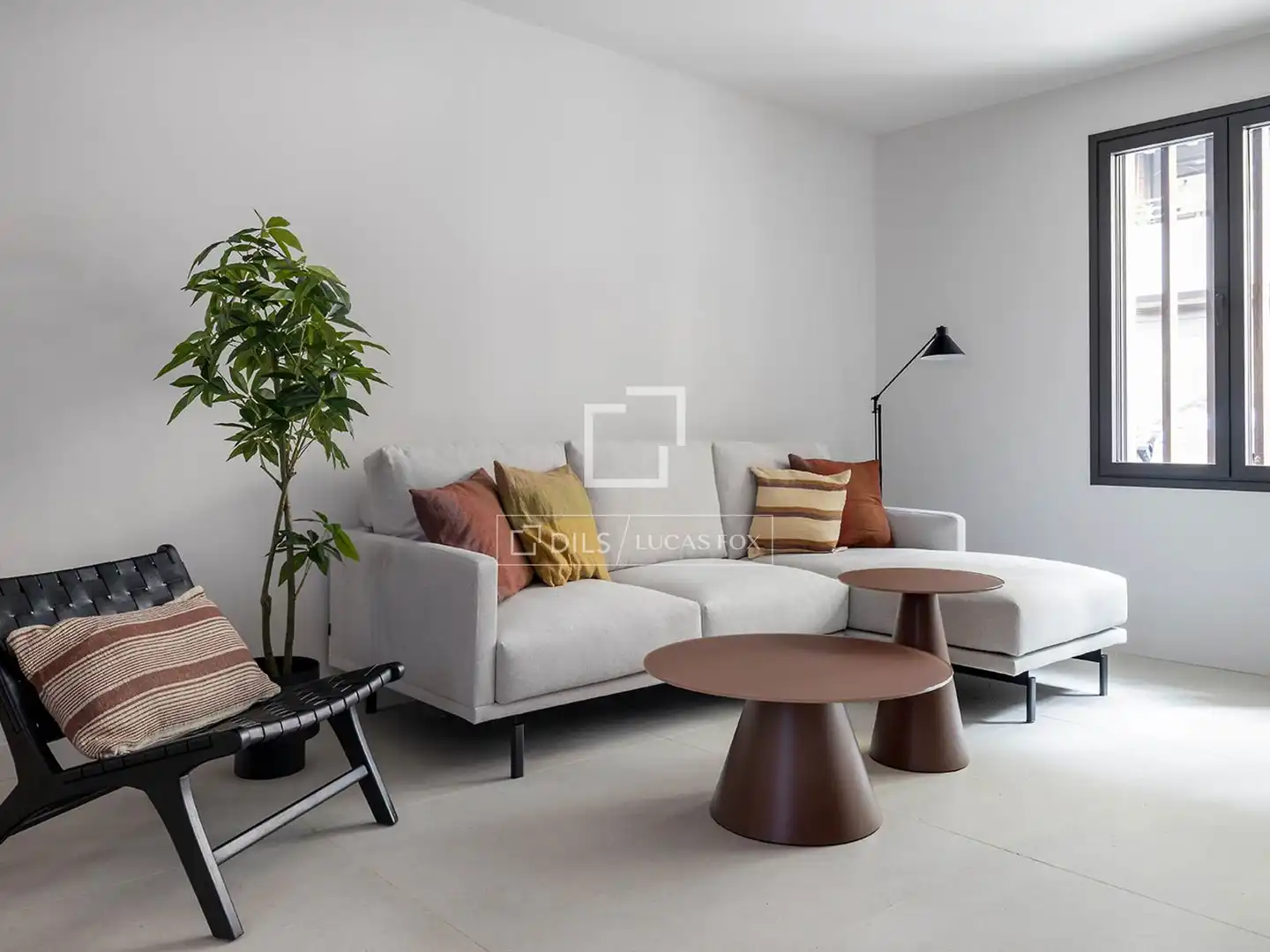 Wohnzimmer von Wohnung zur Miete in Barcelona mit Klimaanlage, Terrasse und Möbliert