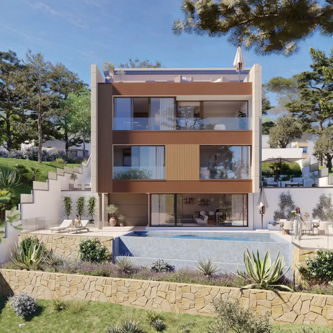 Vista exterior de Casa o xalet en venda en Castelldefels amb Aire condicionat