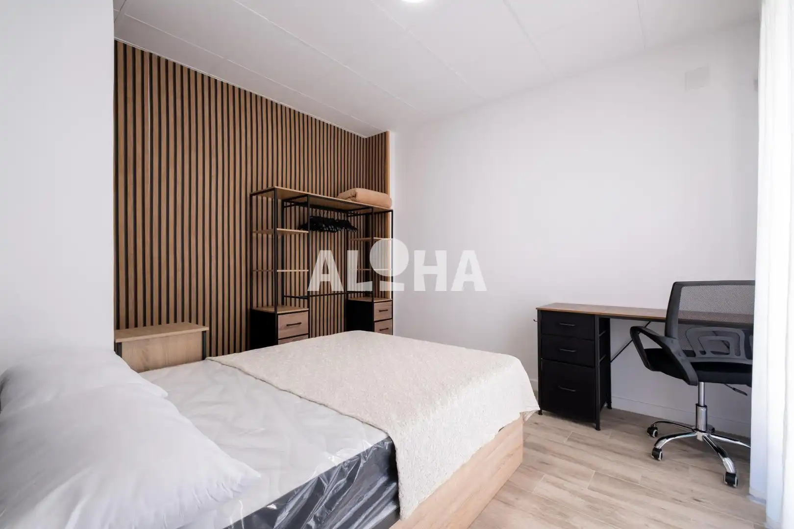 Schlafzimmer von Wohnungen zur Miete in Moncada mit Klimaanlage, Heizung und Möbliert