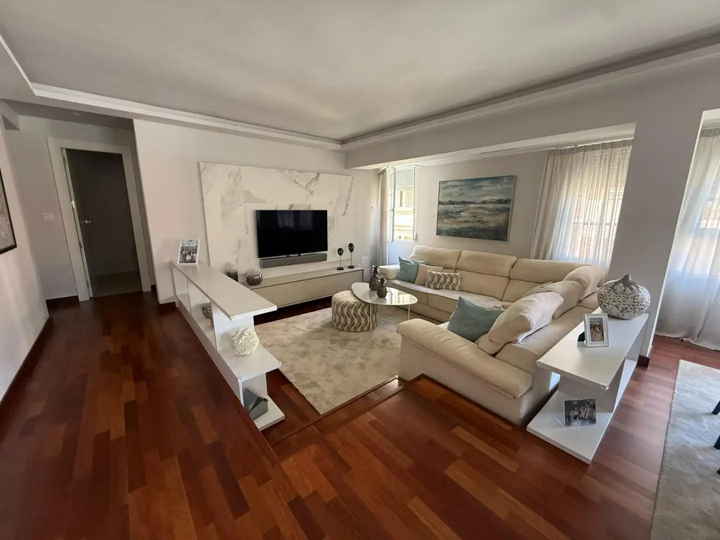 Wohnzimmer von Wohnung zum Verkauf in Guardamar del Segura mit Klimaanlage, Heizung und Terrasse