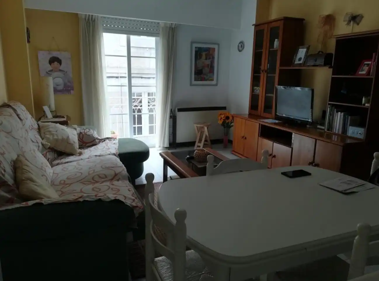 Wohnzimmer von Wohnung zur Miete in Ourense Capital  mit Heizung, Möbliert und Balkon