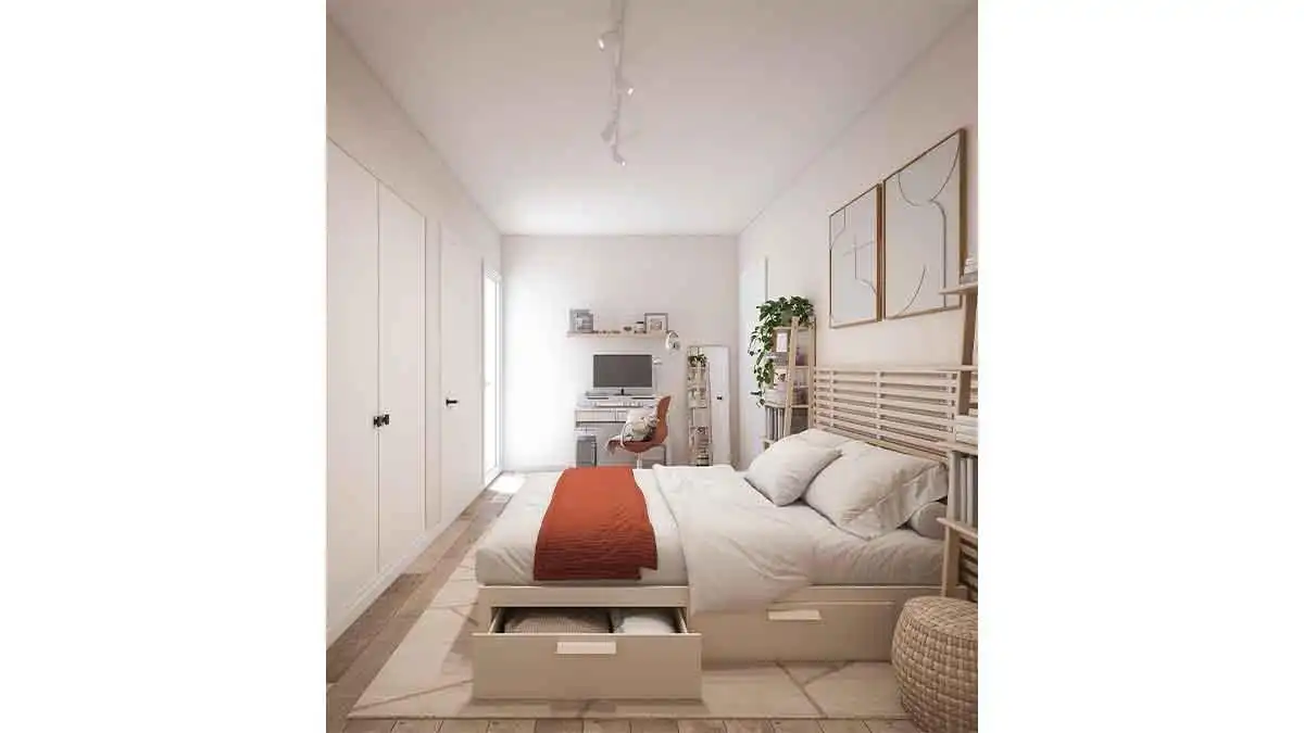 Schlafzimmer von Wohnung zum Verkauf in Madrid mit Heizung, Schwimmbad und Möbliert
