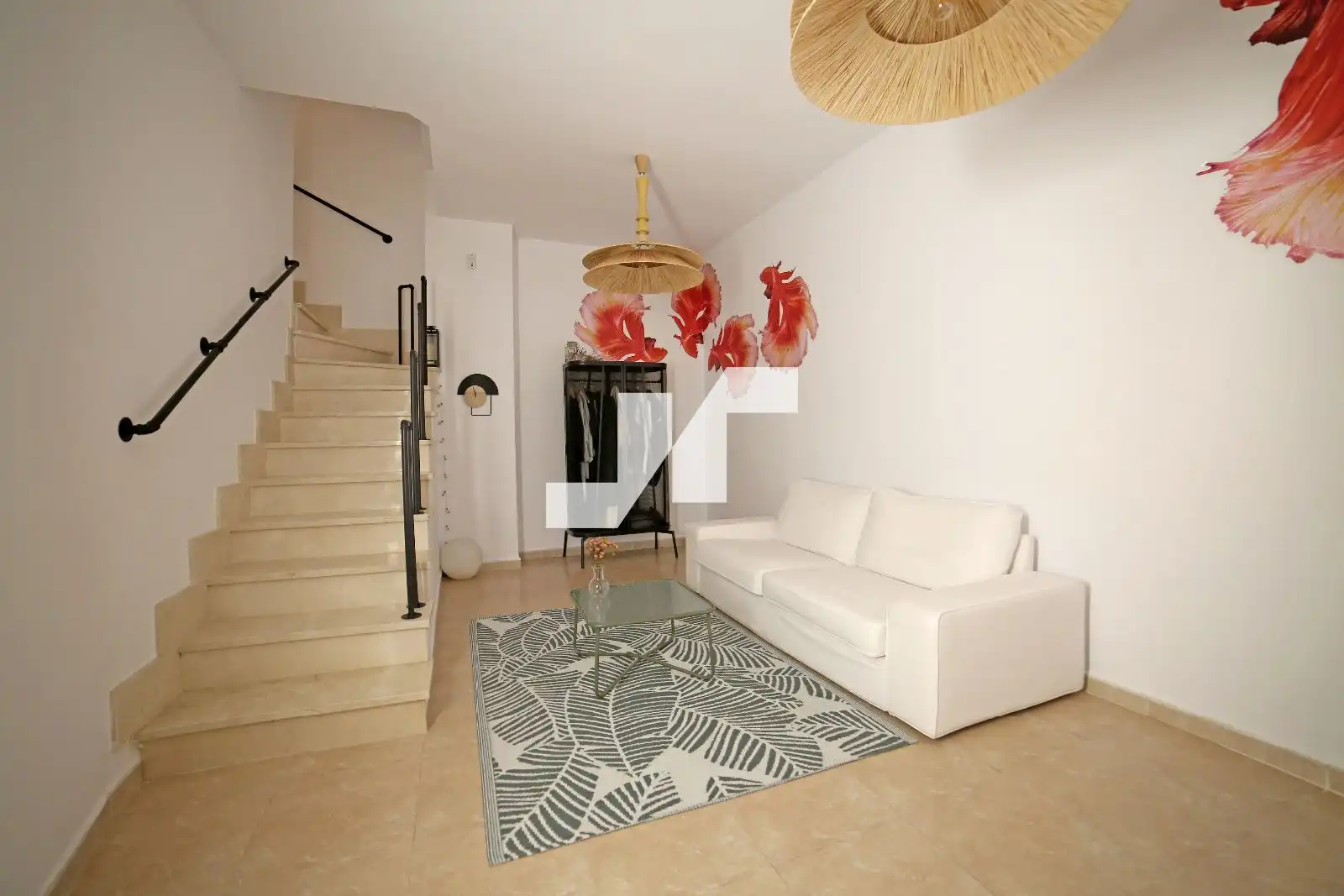 Sala de estar de Casa adosada en venta en Burriana / Borriana con Aire acondicionado, Calefacción y Amueblado