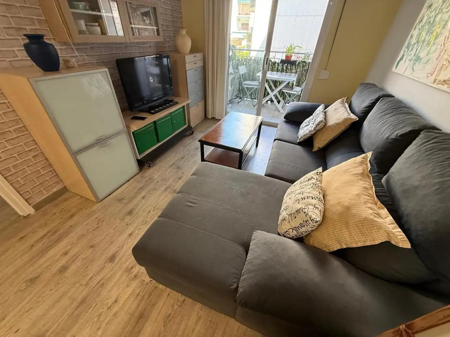 Wohnzimmer von Wohnung zum Verkauf in Pineda de Mar mit Klimaanlage, Heizung und Möbliert