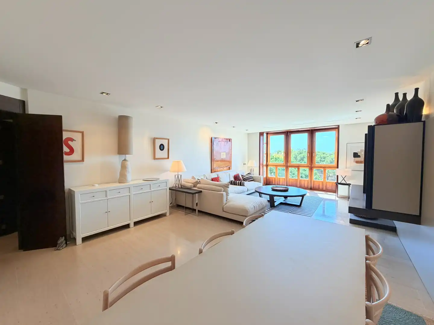 Sala d'estar de Pis de lloguer en  Palma de Mallorca amb Aire condicionat, Calefacció i Moblat