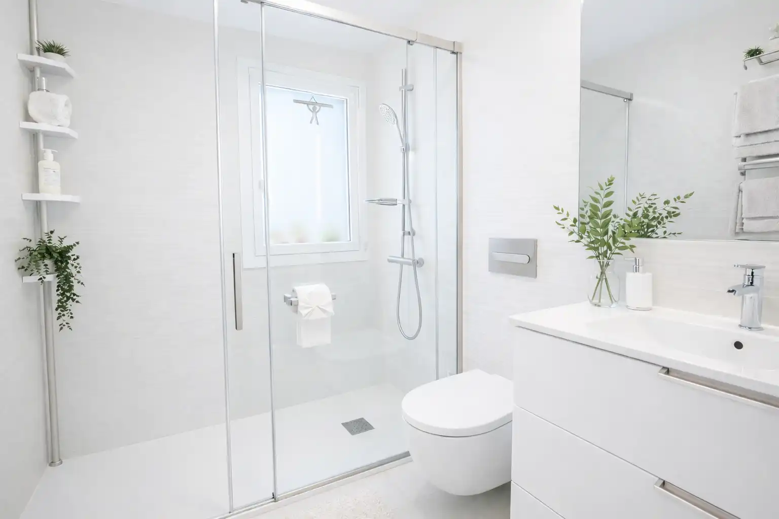 Badezimmer von Maisonette zum Verkauf in Roses mit Klimaanlage, Heizung und Privatgarten