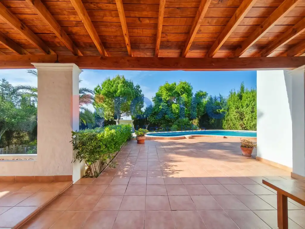 Terraza de Casa o chalet de alquiler en Sant Antoni de Portmany con Jardín privado, Terraza y Piscina