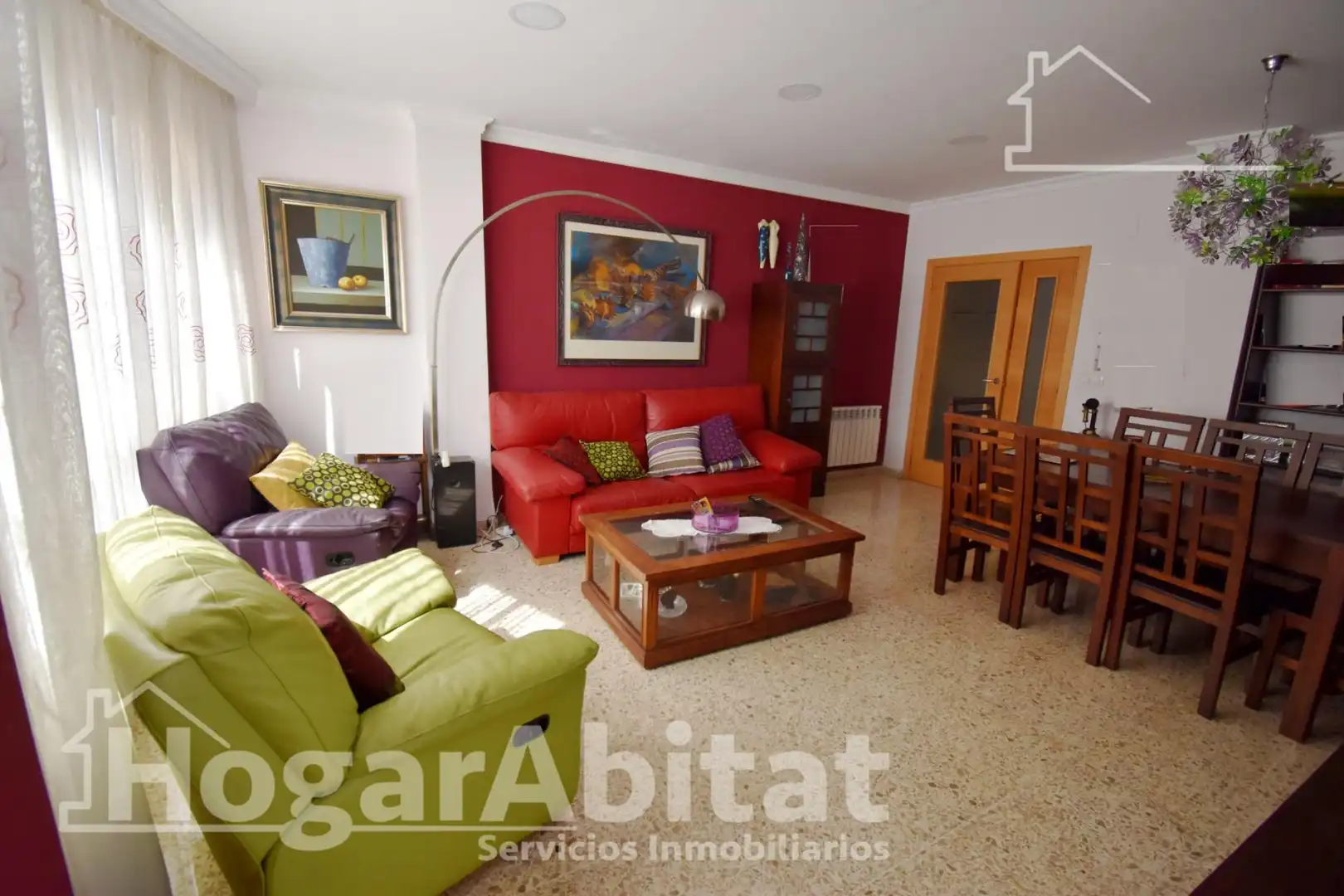 Living room of Flat for sale in Burriana / Borriana  with Heating and Balcony