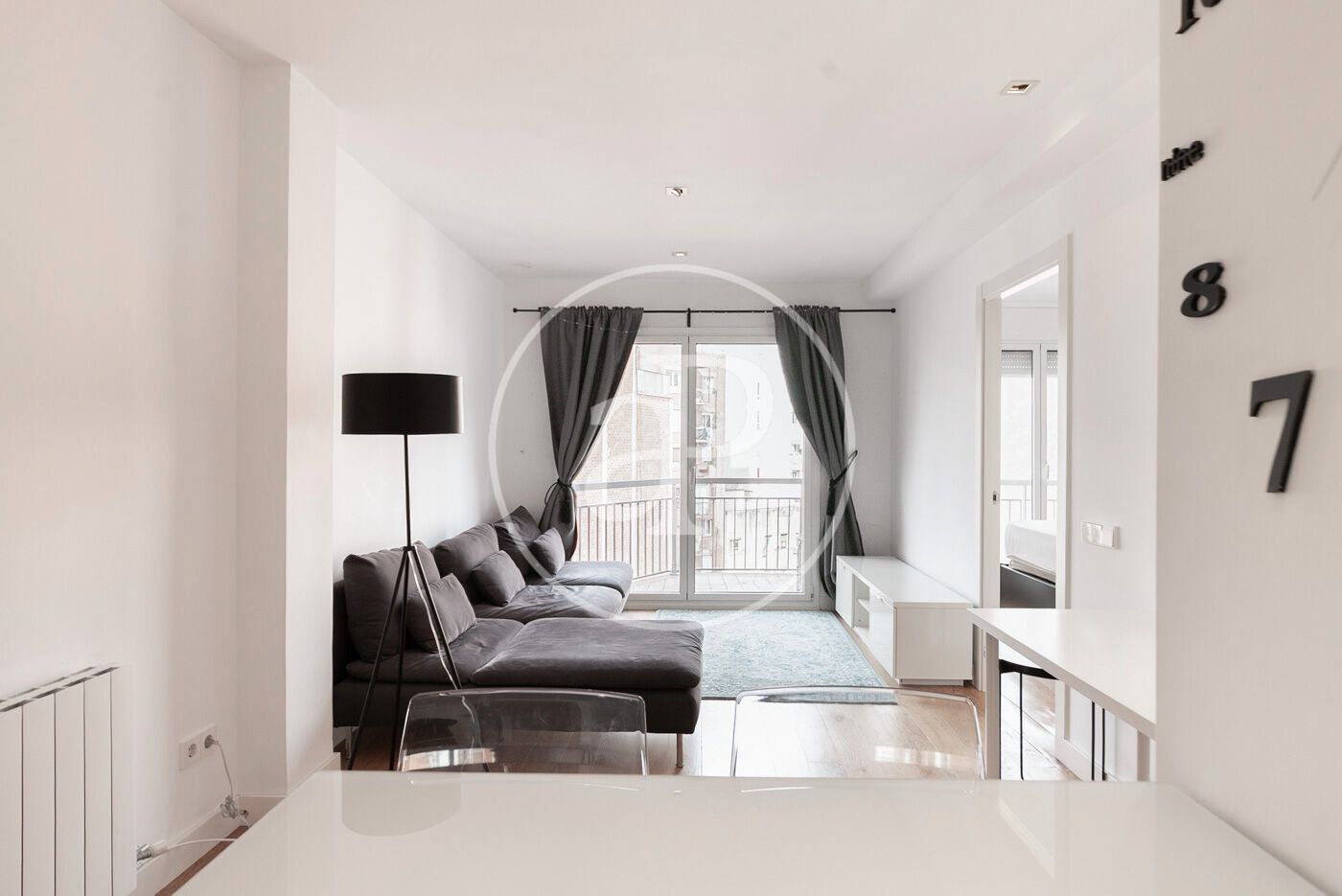 Living room of Flat for sale in  Barcelona Capital  with Air Conditioner, Heating and Terrace