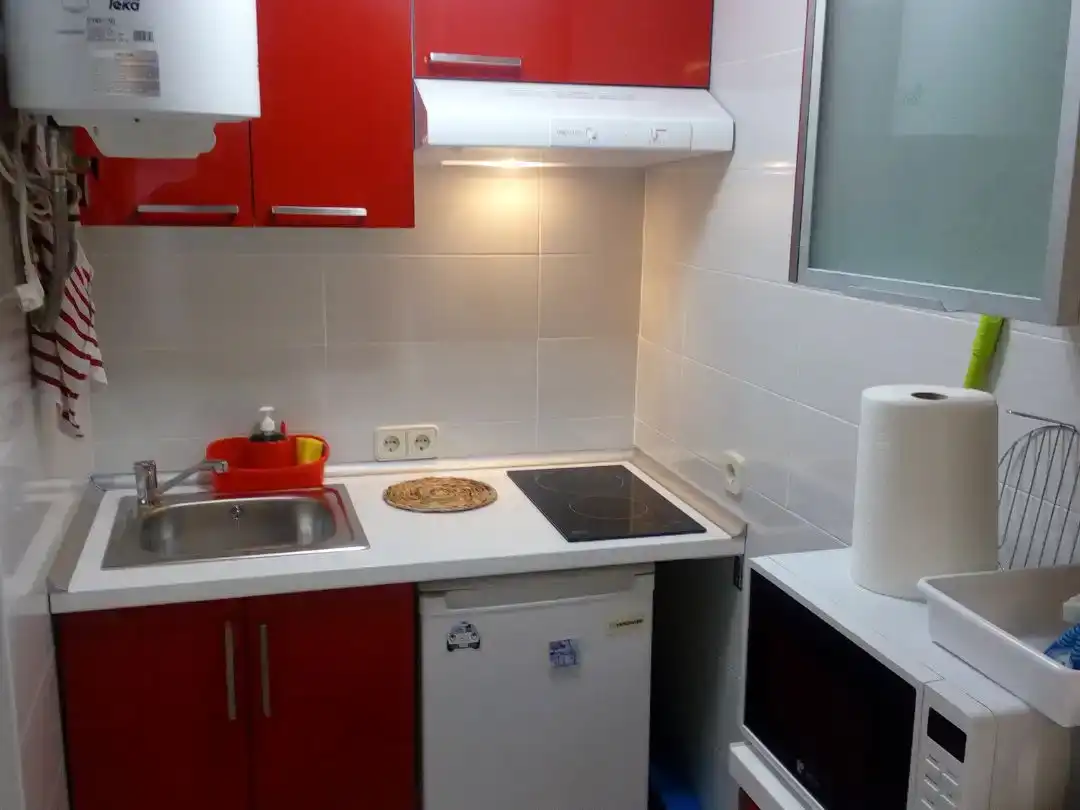 Kitchen of Study for rent in Madrid  with Furnished and Balcony
