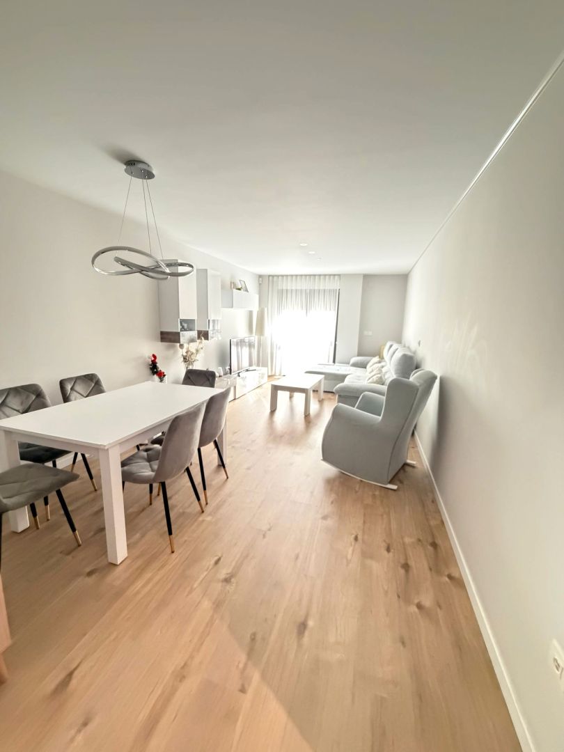 Living room of Flat for sale in  Albacete Capital  with Heating, Parquet flooring and Terrace