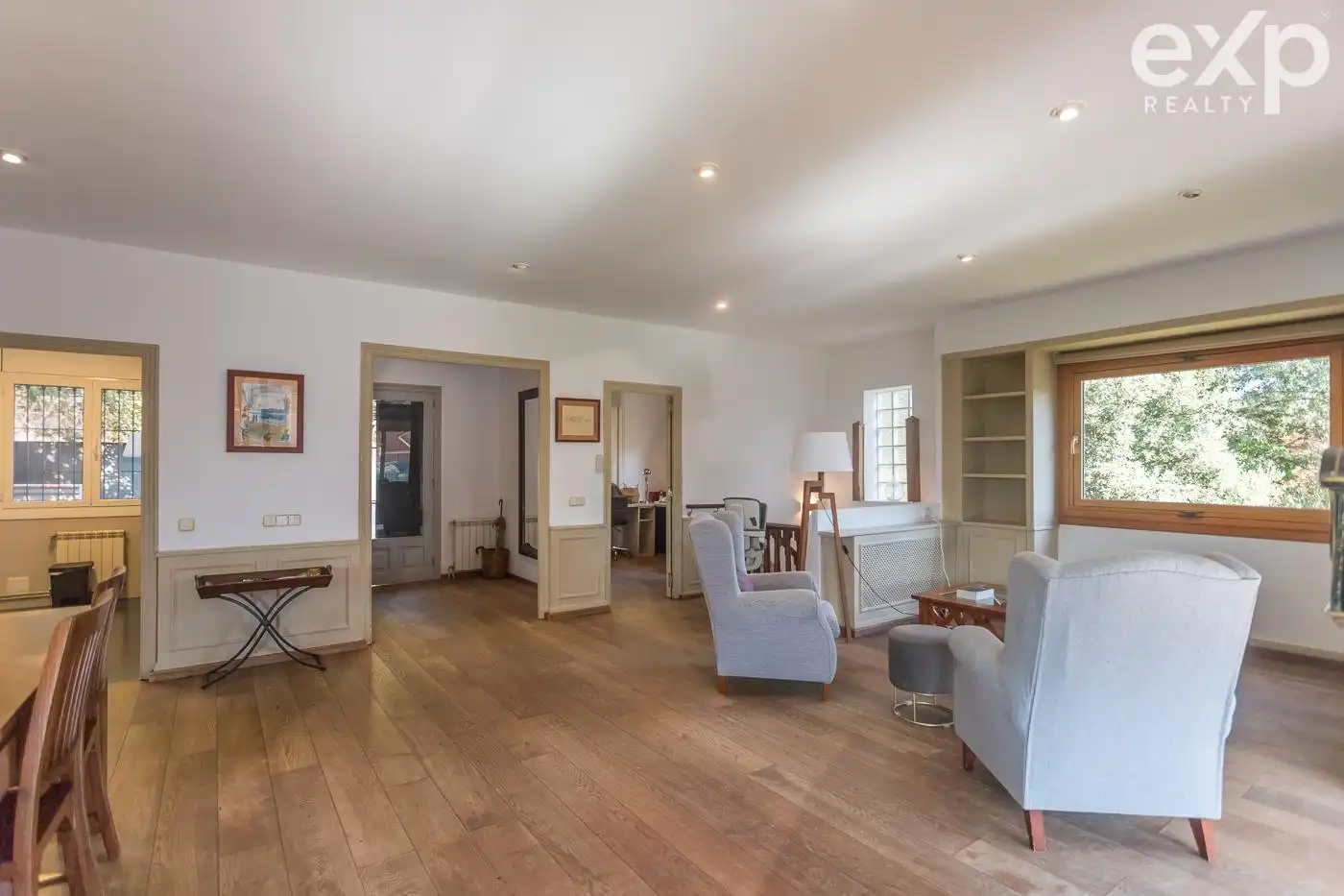 Sala de estar de Casa o chalet en venta en Barcelona con Parquet y Terraza