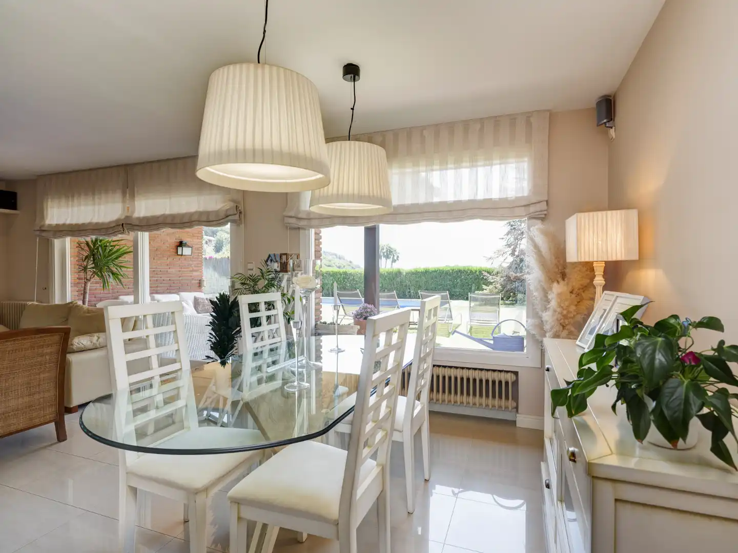 Dining room of Houses for sale in Sant Andreu de Llavaneres  with Air Conditioner, Heating and Private garden