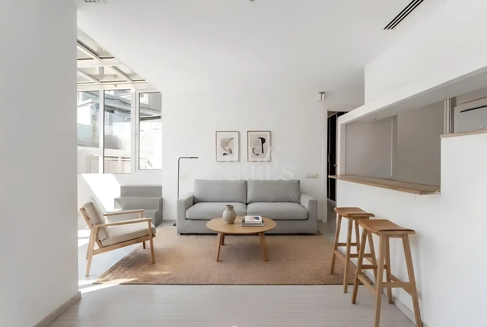 Sala de estar de Ático en venta en Barcelona con Aire acondicionado, Calefacción y Trastero