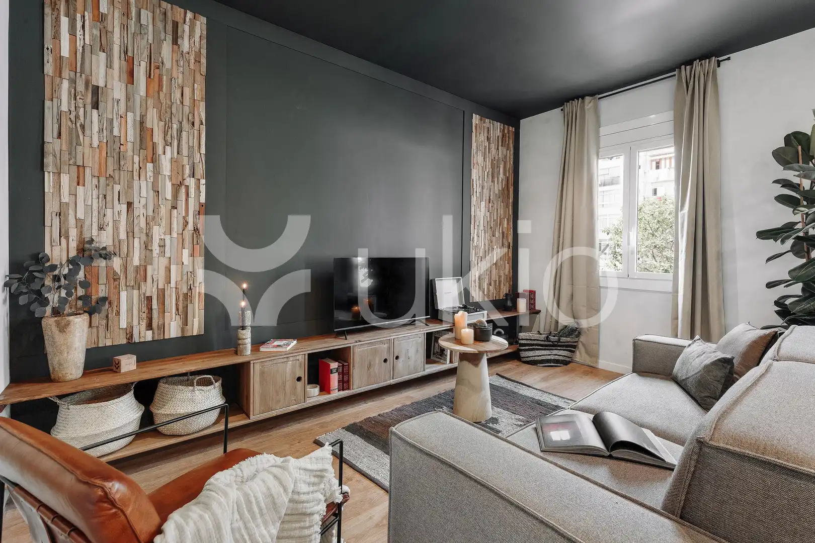Living room of Apartments for rent in Barcelona  with Air Conditioner, Heating and Furnished
