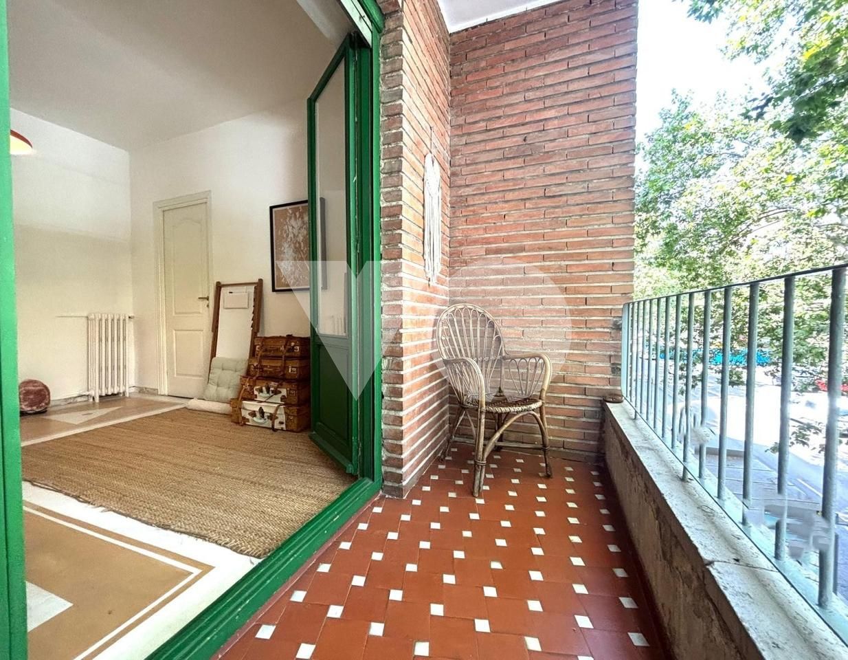 Balcony of Flat for sale in  Madrid Capital  with Air Conditioner, Heating and Parquet flooring