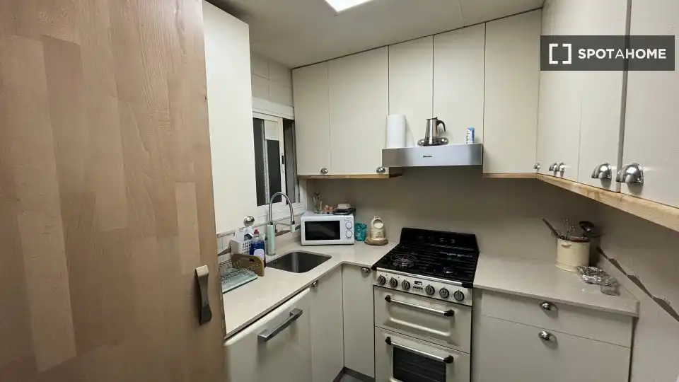 Cocina de Piso para compartir en L'Hospitalet de Llobregat con Aire acondicionado y Terraza