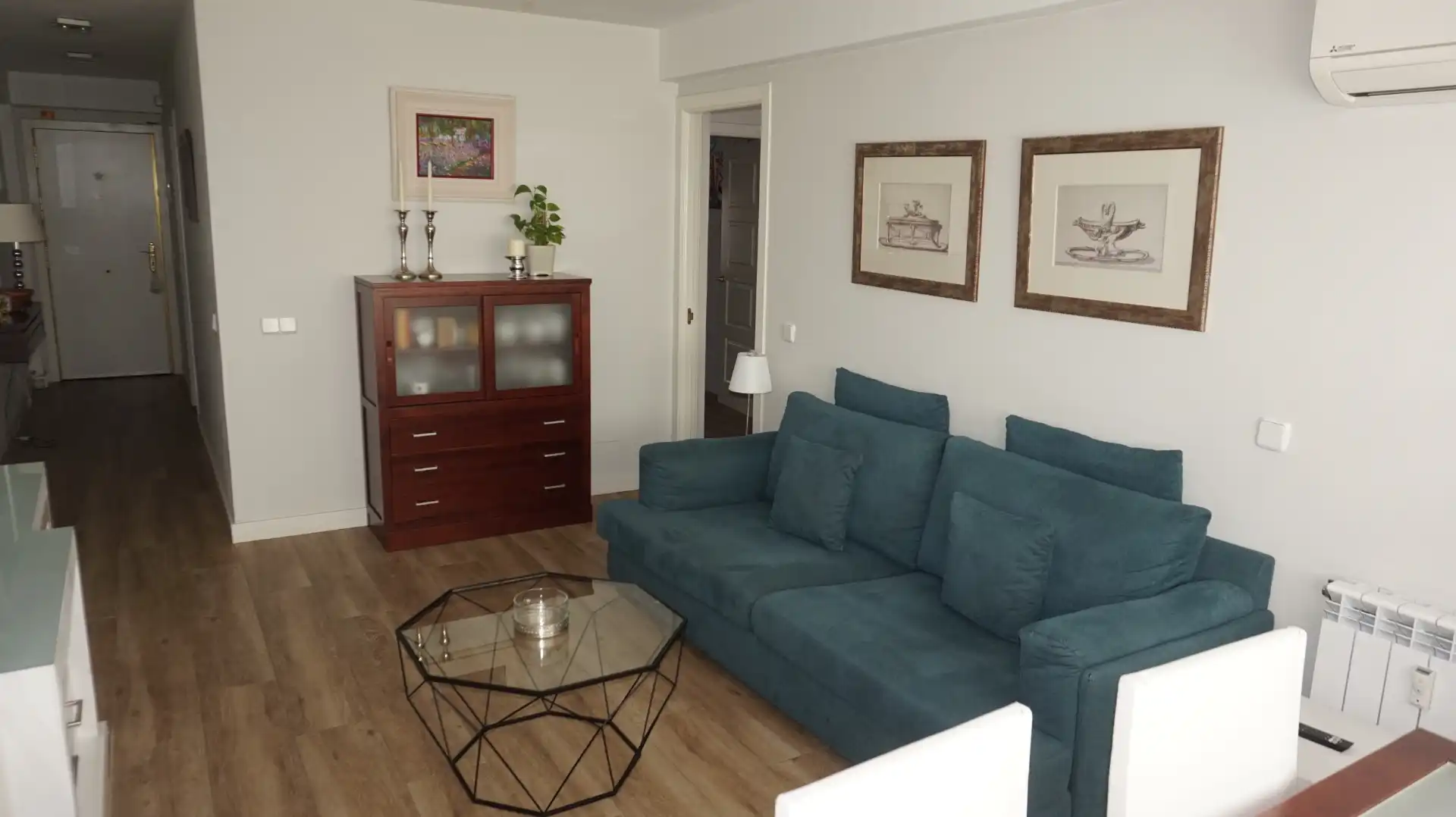 Wohnzimmer von Wohnung zum Verkauf in Madrid mit Klimaanlage, Heizung und Terrasse