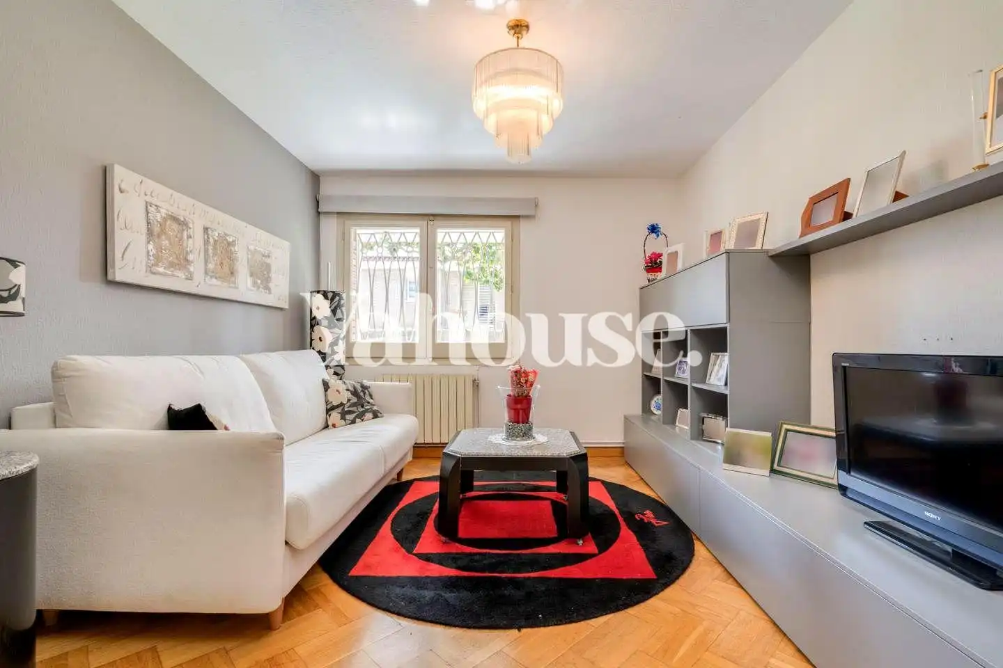 Sala d'estar de Planta baixa en venda en Barcelona amb Jardí privat i Parquet