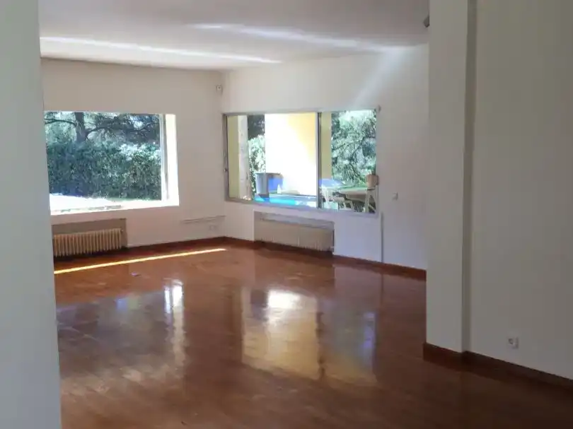 Wohnzimmer von Haus oder Chalet zur Miete in Castelldefels mit Klimaanlage, Privatgarten und Parkett