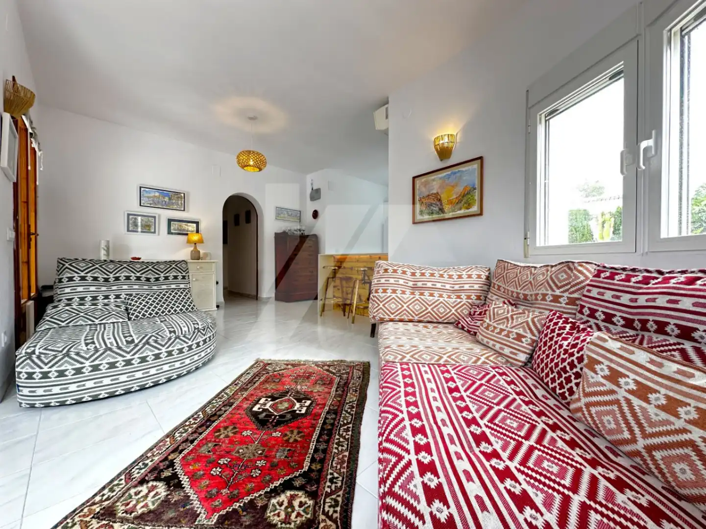 Sala de estar de Casa o chalet en venta en Benitachell / El Poble Nou de Benitatxell con Aire acondicionado, Calefacción y Jardín privado