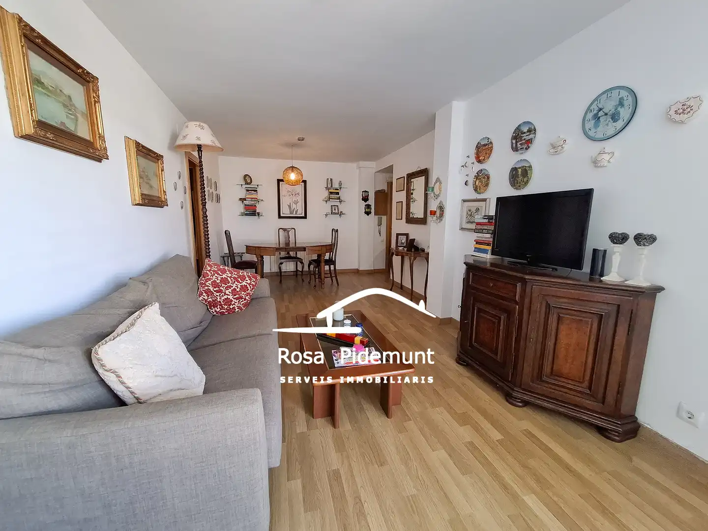 Sala de estar de Piso en venta en Lloret de Mar con Calefacción, Parquet y Terraza